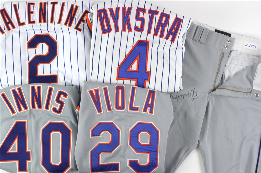 1989 – 1993 New York Mets Game Worn Jerseys & Pants Including Lenny Dykstra, Alejandro Pena, and more (Lot of 14) (MEARS LOA)