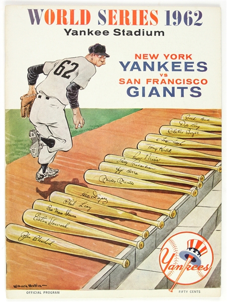 1962 New York Yankees vs San Francisco Giants World Series Official Program