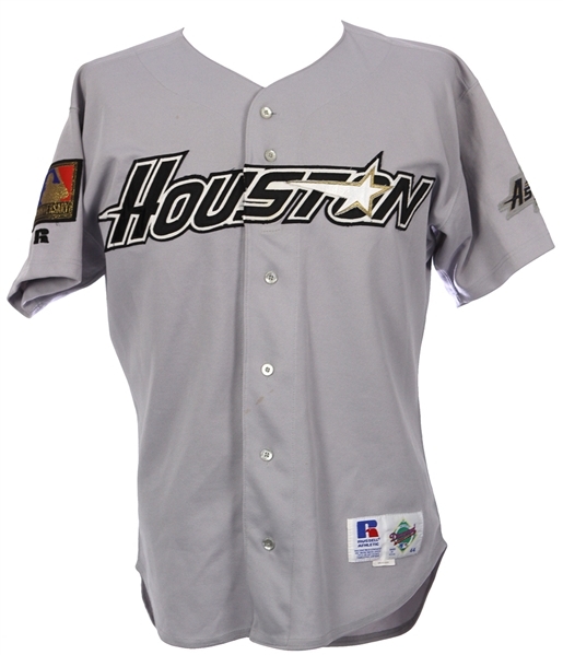 Lot Detail - 1994 Luis Gonzalez Houston Astros Signed Game Worn Road Jersey  (MEARS LOA)*JSA*