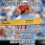 1974 Ron Santo Chicago White Sox Red Ring Adirondack Professional Model Game Used Bat (MEARS A9.5) “Final Season in the Majors!”