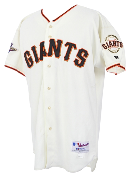 2002 Barry Bonds San Francisco Giants World Series Home Jersey (MEARS LOA)