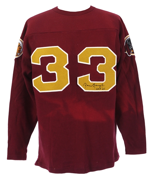 2000s Sammy Baugh Washington Redskins Signed Ebbets Field Flannels Jersey (JSA)