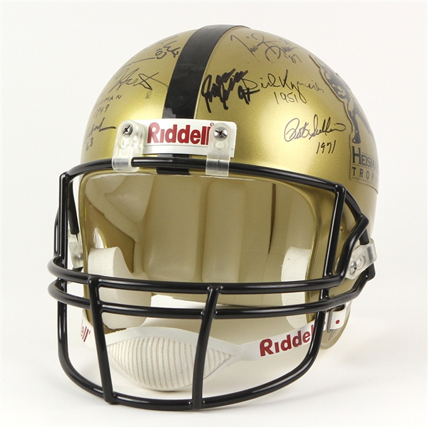 2000s Heisman Trophy Winners Multi Signed Riddell Commemorative Helmet w/ 29 Signatures Including OJ Simpson, Roger Staubach, Johnny Lujack, Charles Woodson & More (JSA)