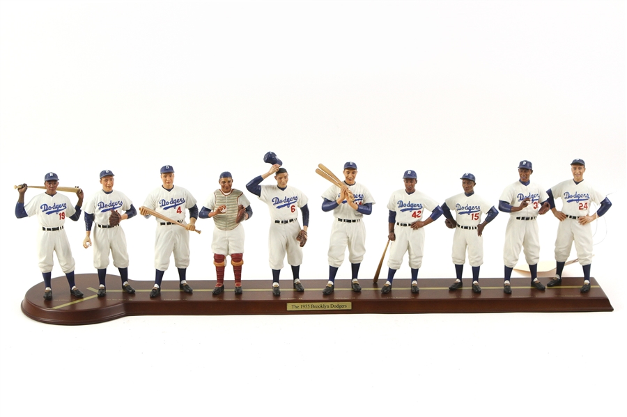 1955 Brooklyn Dodgers Lineup By Danbury Mint 1999 (10 Figures)