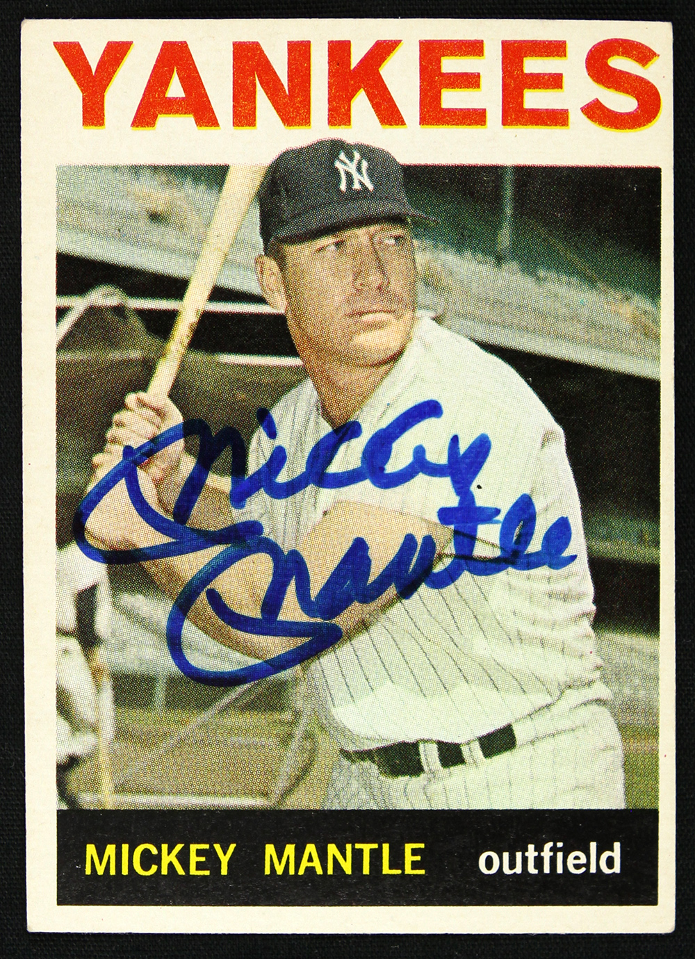 Lot Detail - 1964 Mickey Mantle New York Yankees Signed Topps Card (JSA)