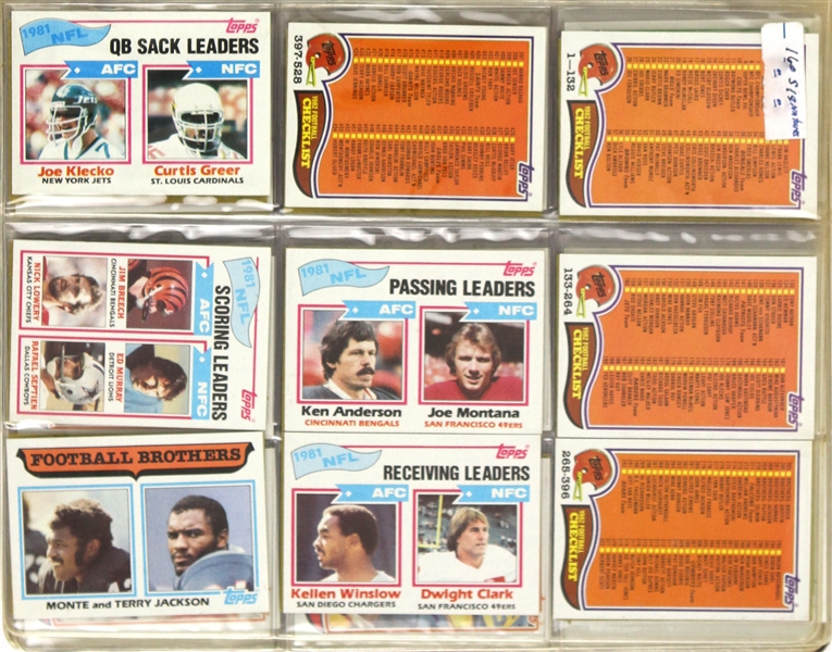 1982 Topps Football Trading Cards w/ 161 Signed Cards (Lot of 524)(JSA)