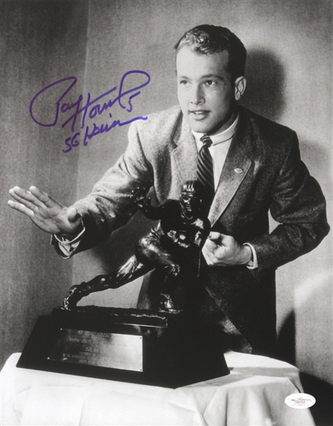 Paul Hornung Notre Dame Fighting Irish, Green Bay Packers Signed LE 11x14 B&W Photo (JSA)