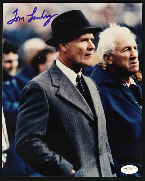 Lot Detail 1960 1988 Tom Landry Dallas Cowboys Signed 8x 10 Photo Jsa