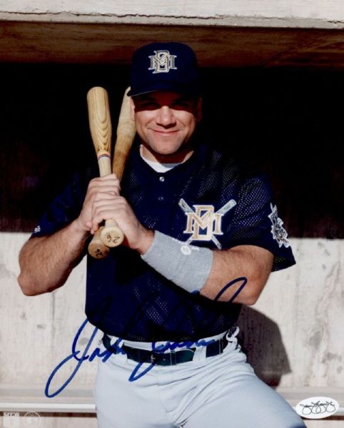 1992-98 Milwaukee Brewers John Jaha Autographed 8x10 Color Photo *JSA*