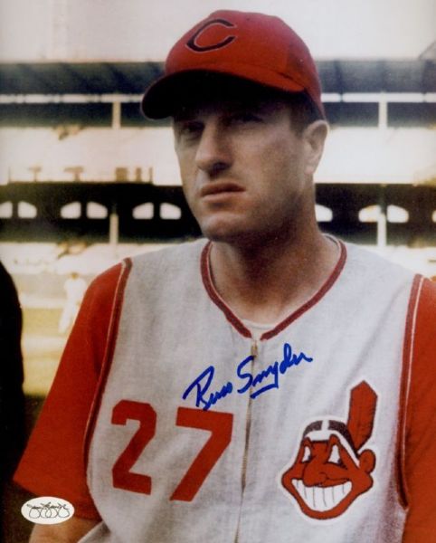 1968-69 Cleveland Indians Russ Snyder Auto 8x10 Color Photo *JSA*