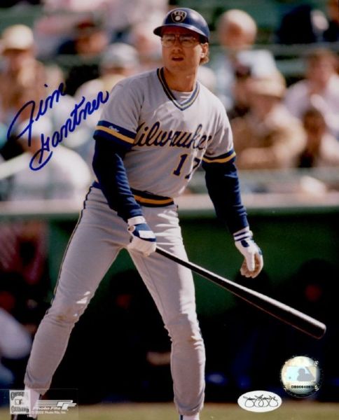 1976-92 Milwaukee Brewers Jim Gantner Autographed 8x10 Color Photo *JSA*