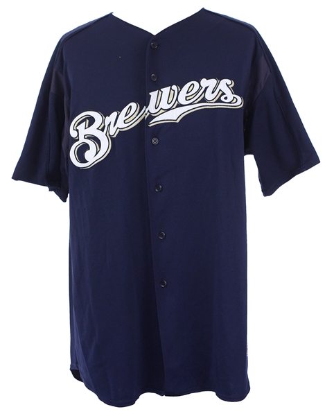 2006 Prince Fielder Milwaukee Brewers Signed Batting Practice Jersey (MEARS LOA/JSA/MLB Hologram)