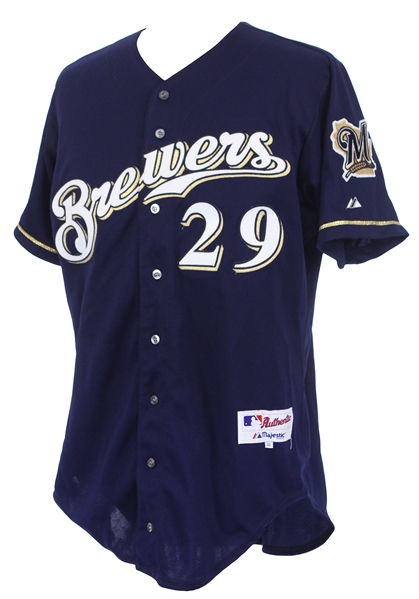 2000 Rod Carew Milwaukee Brewers Game Worn Alternate Jersey (MEARS LOA)