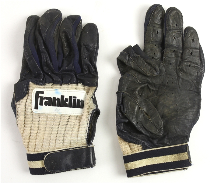 1990s Robin Yount Milwaukee Brewers Game Worn Batting Gloves 