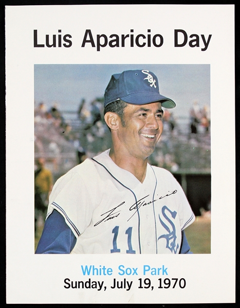 1970 Luis Aparicio Chicago White Sox 8 1/2"x 11" Photo