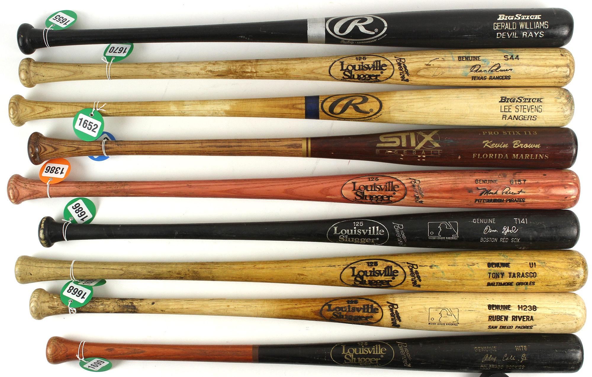 Lot Detail - 1980's-2000's Professional Model Game Used Bat Collection ...