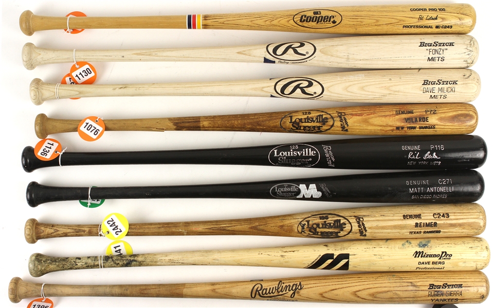 1980s-2000s Professional Model Game Used Bat Collection - Lot of 26 w/ Juan Gonzalez, Ruben Sierra, Edgardo Alfonzo, Rafael Furcal, Lenny Harris & More (MEARS LOA)