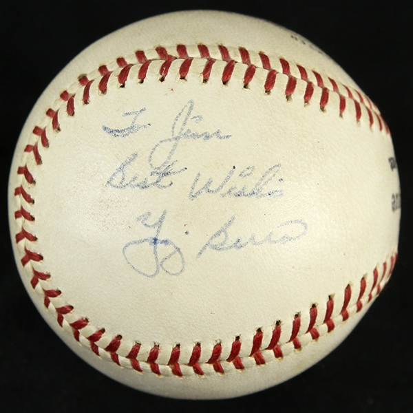 1951-1969 Yogi Berra New York Yankees and New York Mets Autographed OBNL Baseball *JSA*