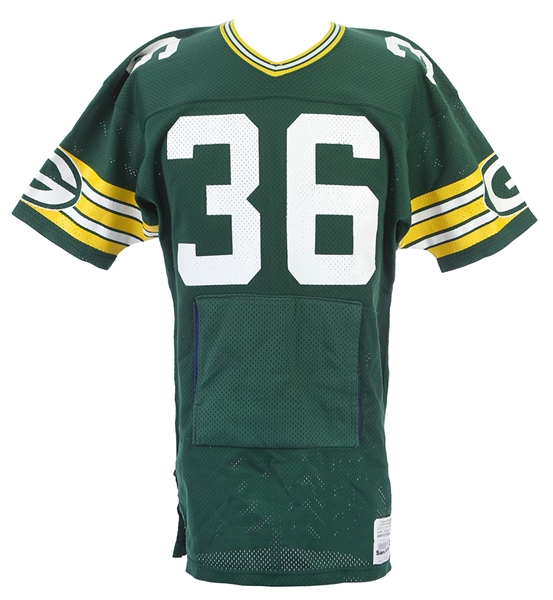 1986-88 Kenneth Davis Green Bay Packers Home Jersey w/ Custom Hand Warmer (MEARS LOA)