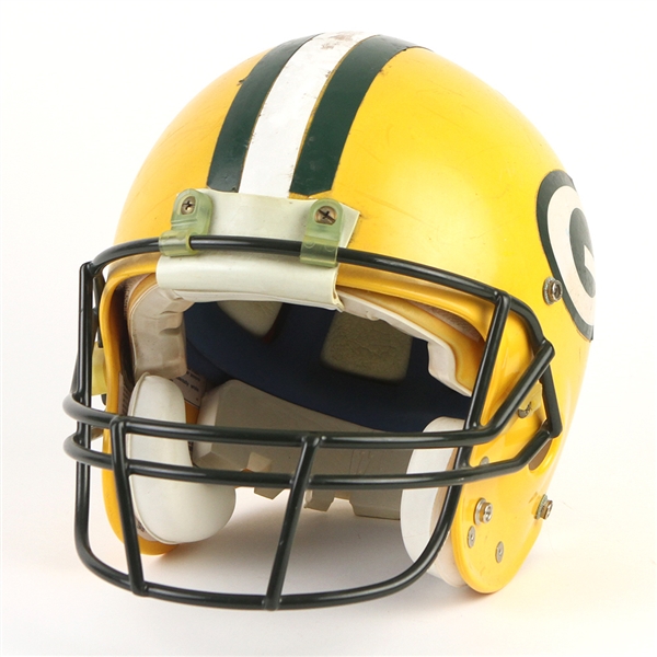 Lot Detail - 1993 Brett Favre Green Bay Packers Game Worn Helmet (MEARS LOA)