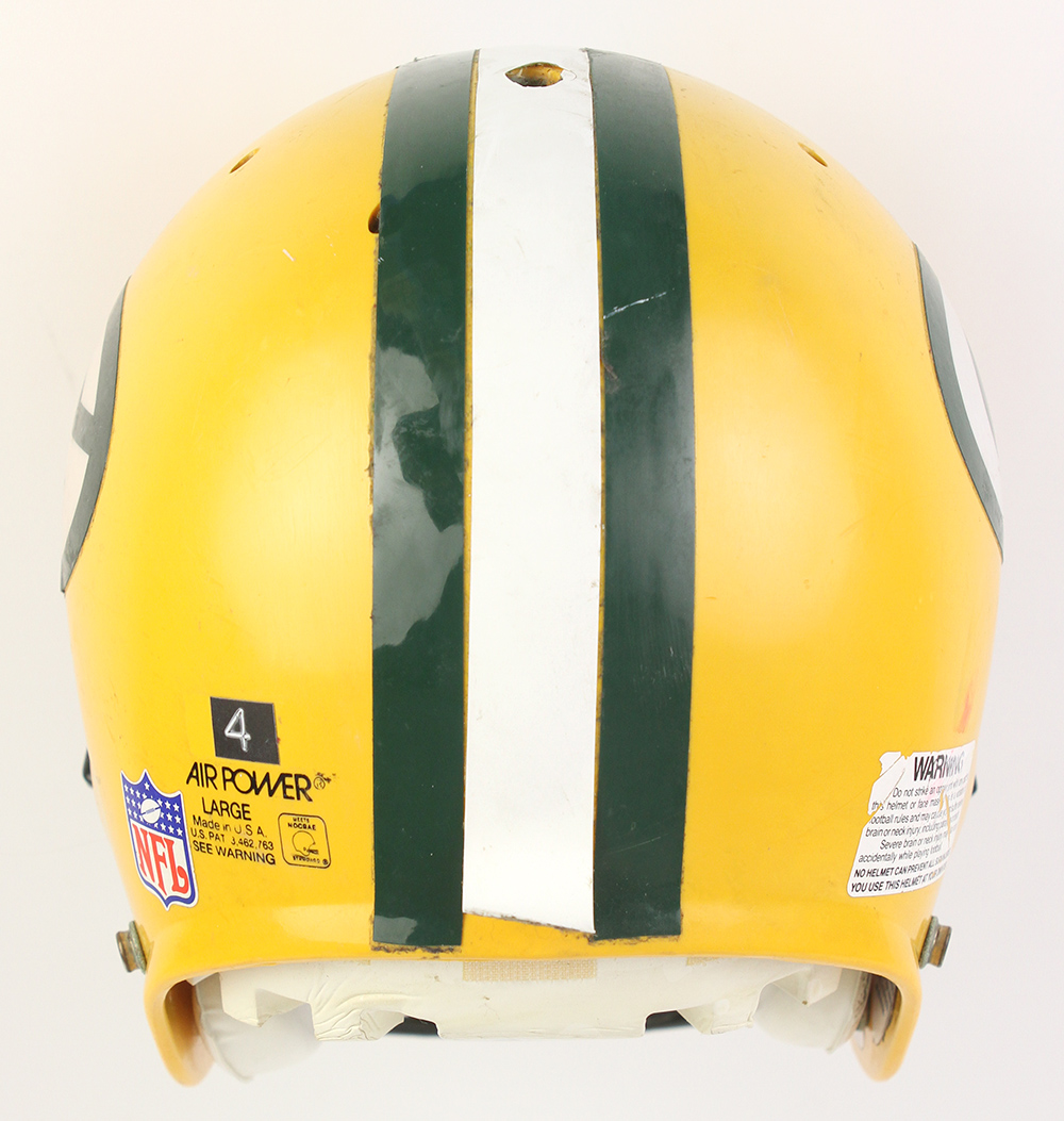 Lot Detail - 1993 Brett Favre Green Bay Packers Game Worn Helmet (MEARS LOA)