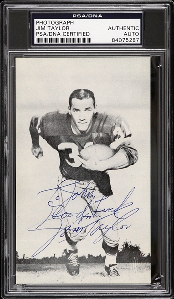 Lot Detail - 1958-1966 Jim Taylor Green Bay Packers Signed 3