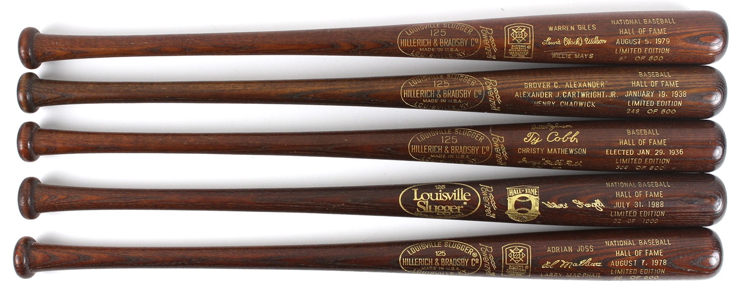 Lot Detail - 1936-88 Louisville Slugger Hall of Fame Class ...