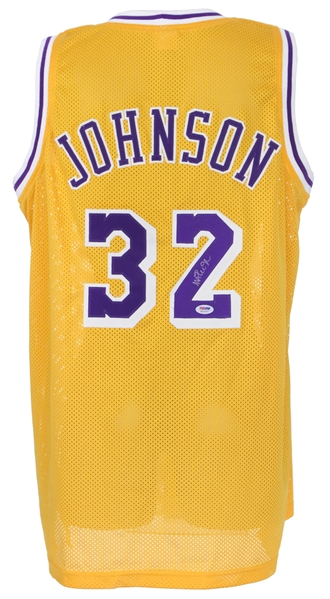 2000s Magic Johnson Los Angeles Lakers Signed Jersey (PSA/DNA)