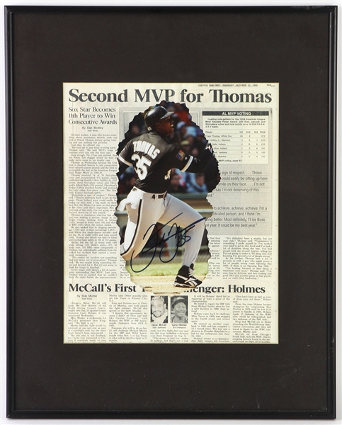 1994 Frank Thomas Chicago White Sox Signed 16" x 20" Framed Photo Display (JSA)