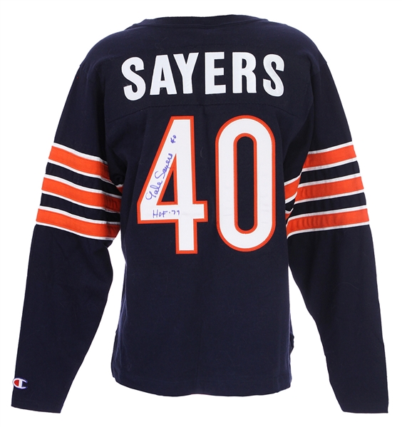 2000s Gale Sayers Chicago Bears Signed Champion Vintage Throwback Jersey (JSA)