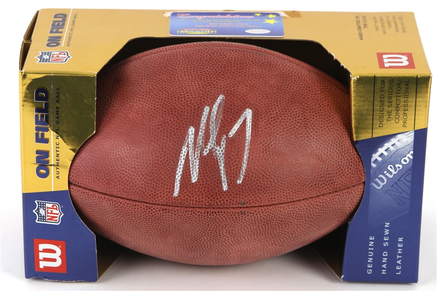 2000s Michael Vick Atlanta Falcons Signed ONFL Tagliabue Football (JSA)