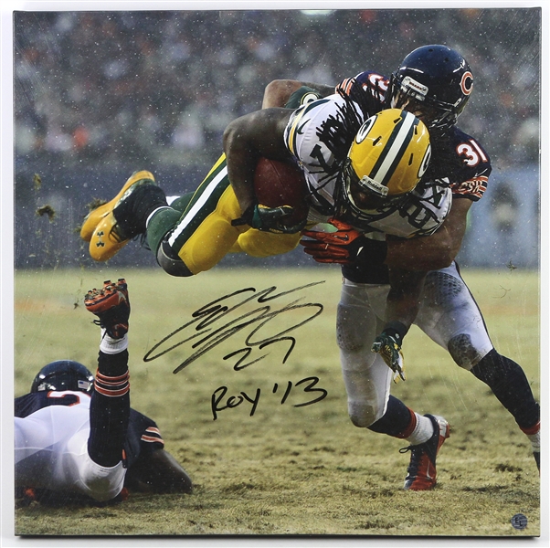 Eddie Lacy Autographed Canvas Photo 24" x 24" (JSA)