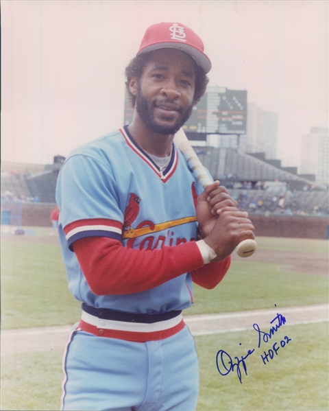 Lot Detail - 1982-1996 Ozzie Smith St. Louis Cardinals Autographed ...