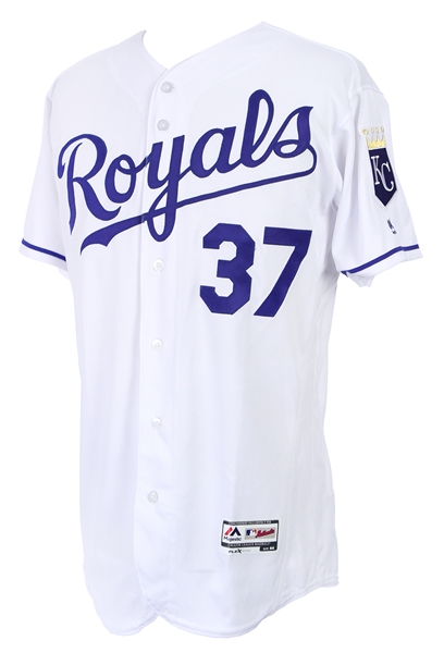 2017 Brandon Moss Kansas City Royals Game Worn Home Jersey (MEARS LOA)