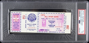 1973 National League vs American League Royals Stadium All-Star Game Full Ticket (PSA/DNA Slabbed) 