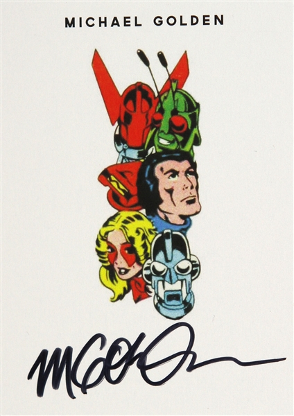 Michael Golden American Comic Artist (Micronauts head shots) Signed LE Trading Card (JSA)