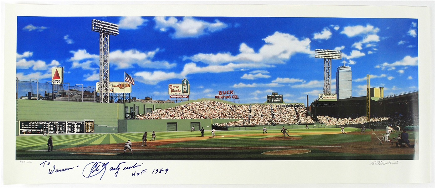 1995 Carl Yastrzemski Boston Red Sox Signed 15" x 36" Lithpograph (JSA) 383/600