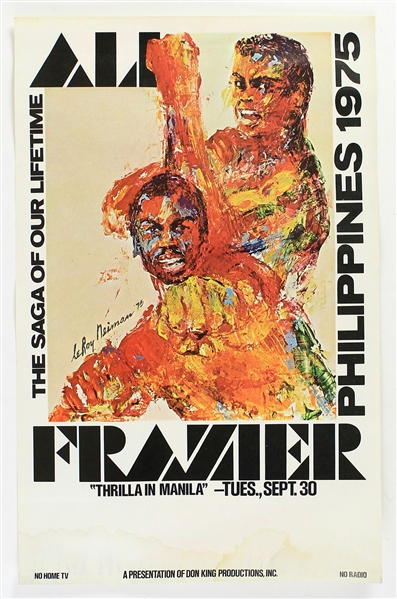 1975 (September 30) Muhammad Ali Joe Frazier World Heavyweight Title Fight 14" x 22" Poster