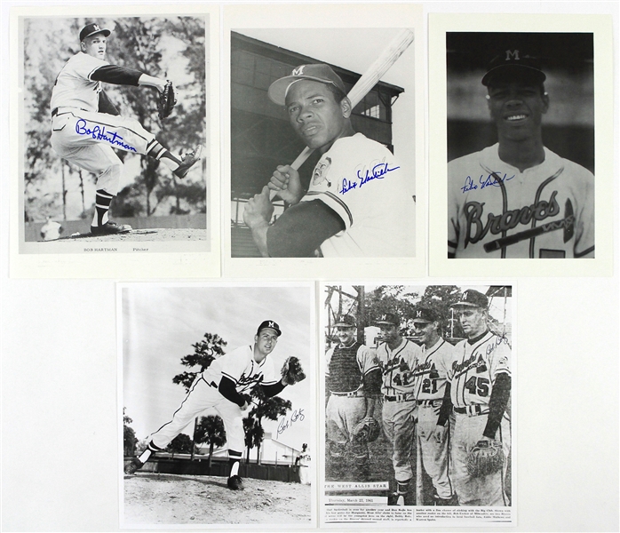 1950s-1960s Milwaukee Braves Trading Cards and Photos Signed by Bob Botz, Felix Mantilla and more (Lot of 200+)(JSA)