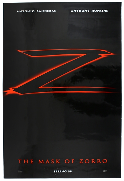 1998 The Mask of Zorro 27"x 41" Film Poster 