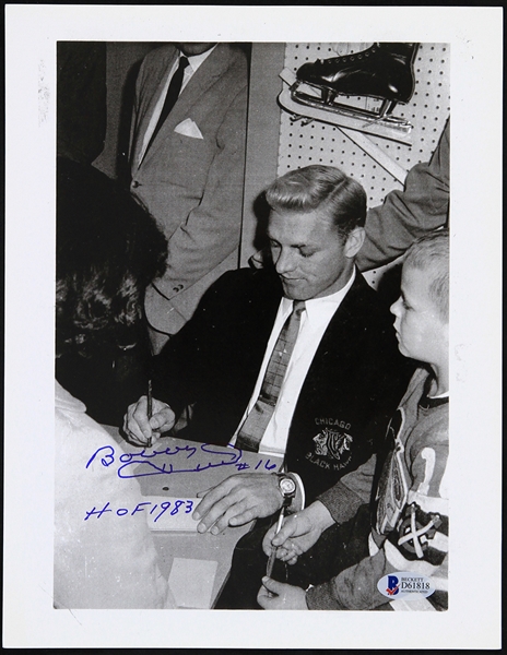 1957-1980 Bobby Hull Chicago Blackhawks Signed 8" x 10" Photo (Beckett)