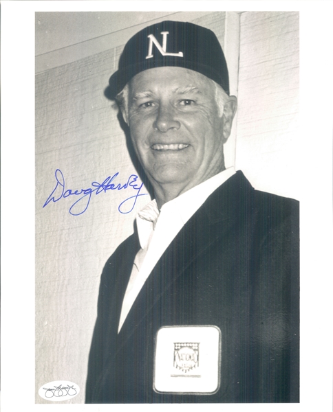 1962-92 Doug Harvey NL Umpire Signed 8" x 10" Photo (*JSA*)
