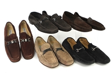1990s William Shatner Worn Suede Loafer Collection - Lot of 5 Pairs w/ Dolce & Gabbana, Carvela, Cole Haan & Ermenegildo Zegna (Shatner LOA/MEARS LOA)