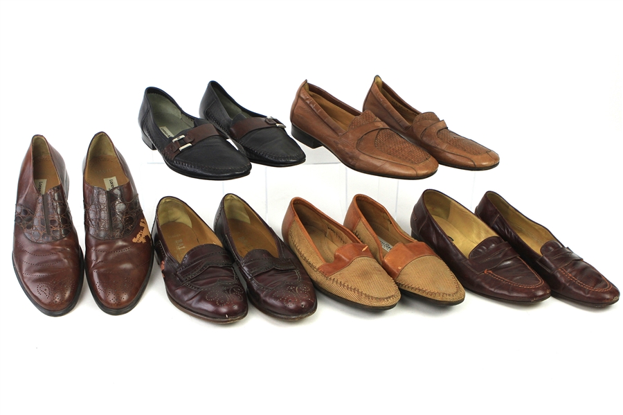 1980s William Shatner Worn Leather Loafer Collection - Lot of 6 Pairs w/ Lorenzo Banfi & Bally (Shatner LOA/MEARS LOA)
