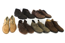 1990s-2000s William Shatner Worn Suede/Leather Ankle Boot Collection - Lot of 6 Pairs w/ Alden, Alberto Guardiani, Bruno Magli, Mephisto, Ferragamo & John Varvatos (Shatner LOA/MEARS LOA)
