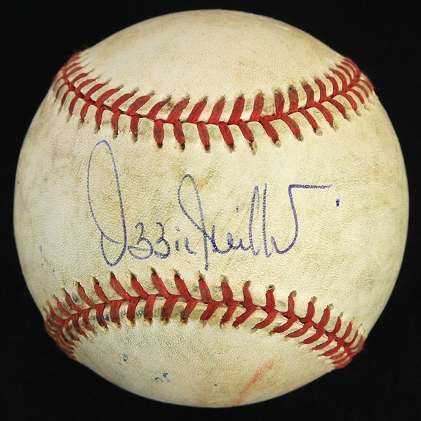 1993 Ozzie Guillen Chicago White Sox Signed OAL Brown Batting Practice Baseball (MEARS LOA/JSA)