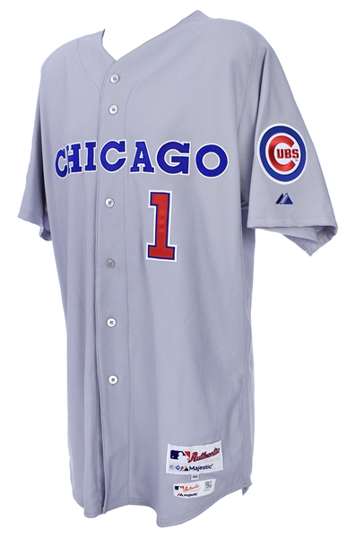 2015 (April 24) Gary Jones Chicago Cubs Game Worn 1990 Throwback Road Jersey (MEARS A10/MLB Hologram)