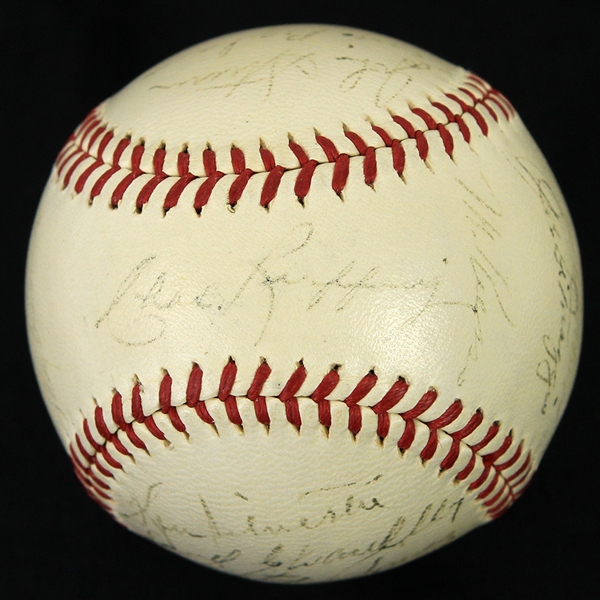 1941 New York Yankees World Series Champions Team Signed OAL Harridge Baseball w/ 23 Signatures Including Joe DiMaggio (Clubhouse), Red Ruffing & More (JSA)