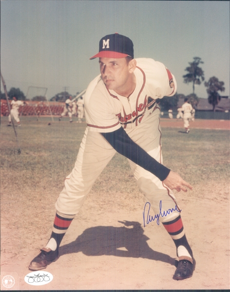 1954-57 Ray Crone Milwaukee Braves Signed 8" x 10" Photo (*JSA*)