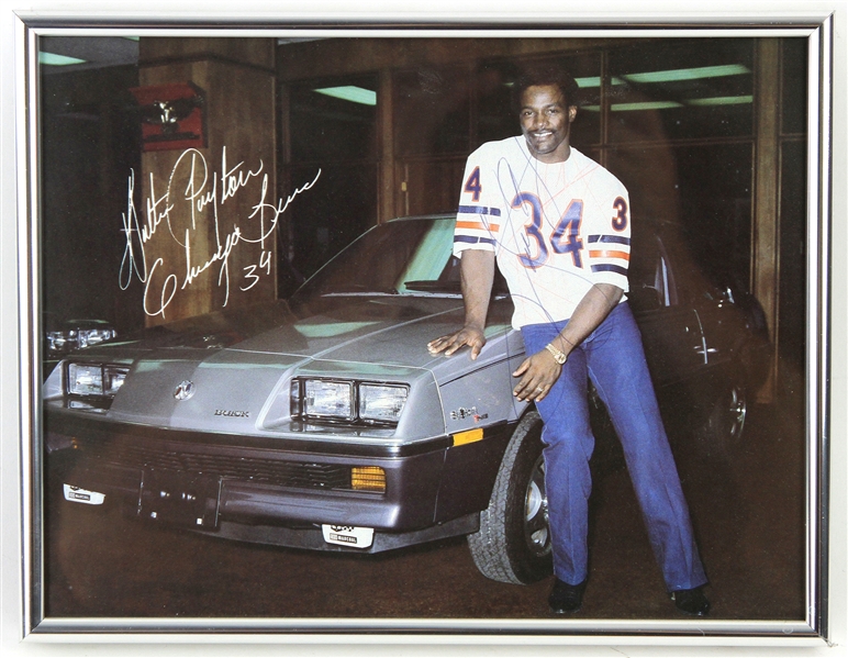1980s Walter Payton Chicago Bears Signed 9" x 11" Framed Photo (JSA)